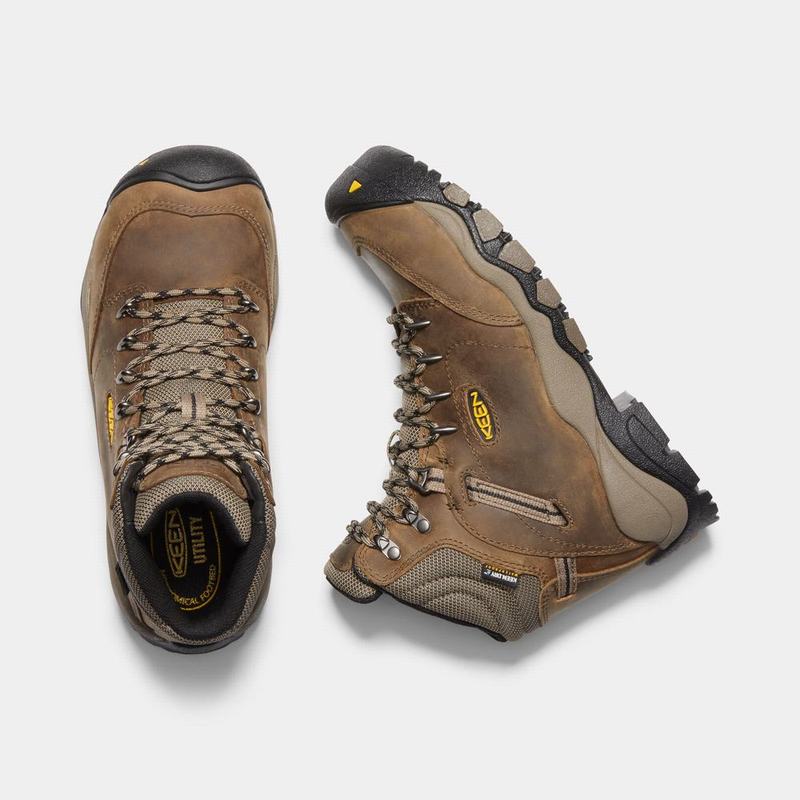 Keen Canby Waterproof Aluminum Toe - Kadın Iş Botu - Kahverengi - Türkiye (156329VZA)